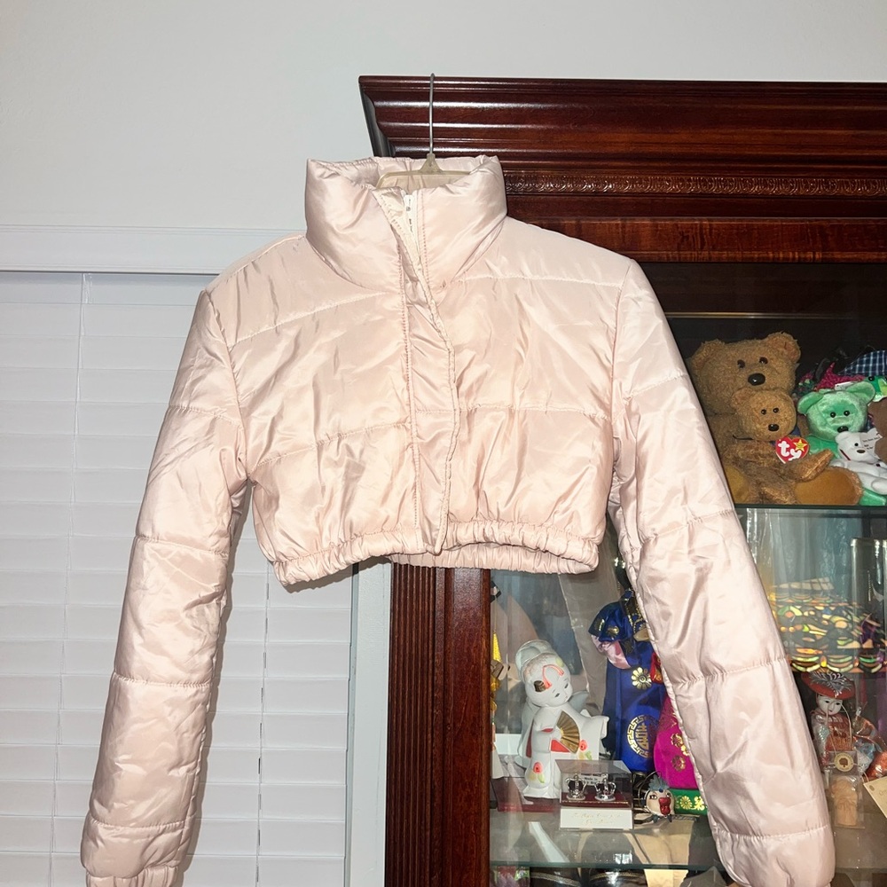 SHEIN Blush Pink Puffer Jacket